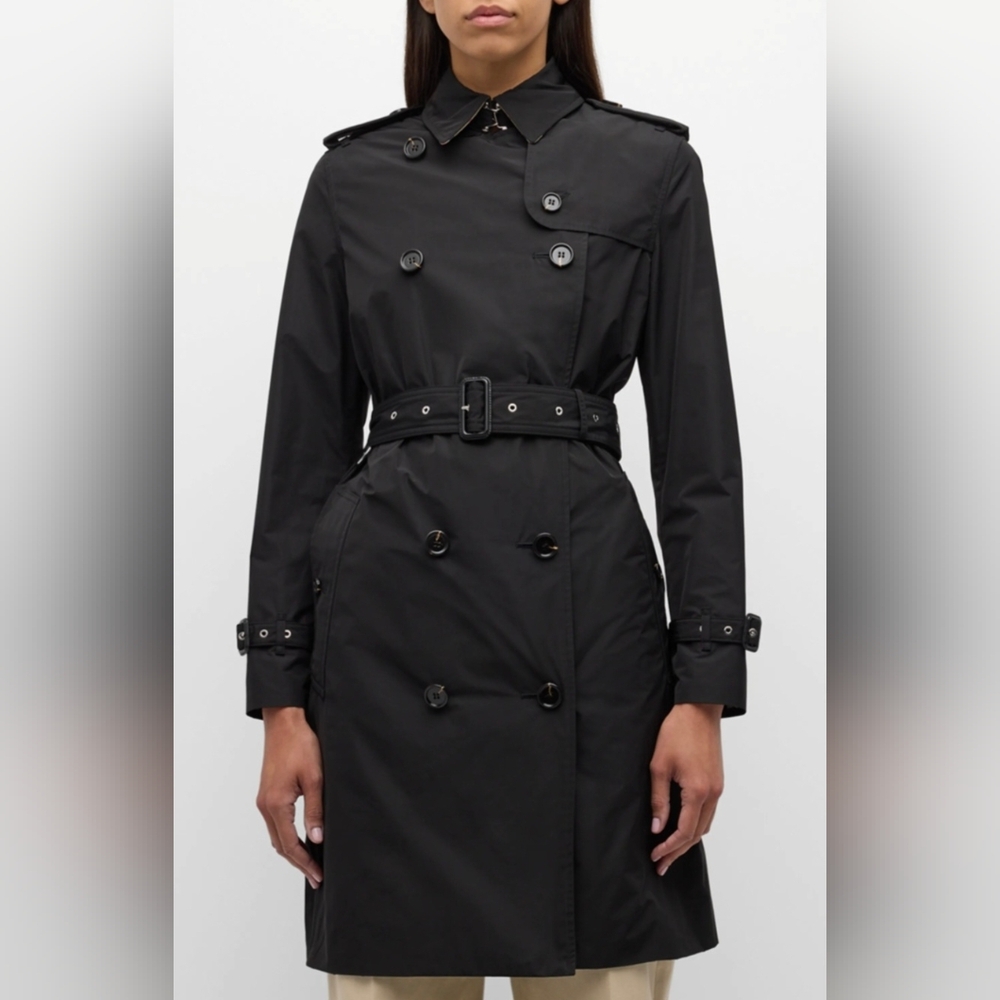 Autgentic Burberry Kensington Double-Breasted Trench Coat